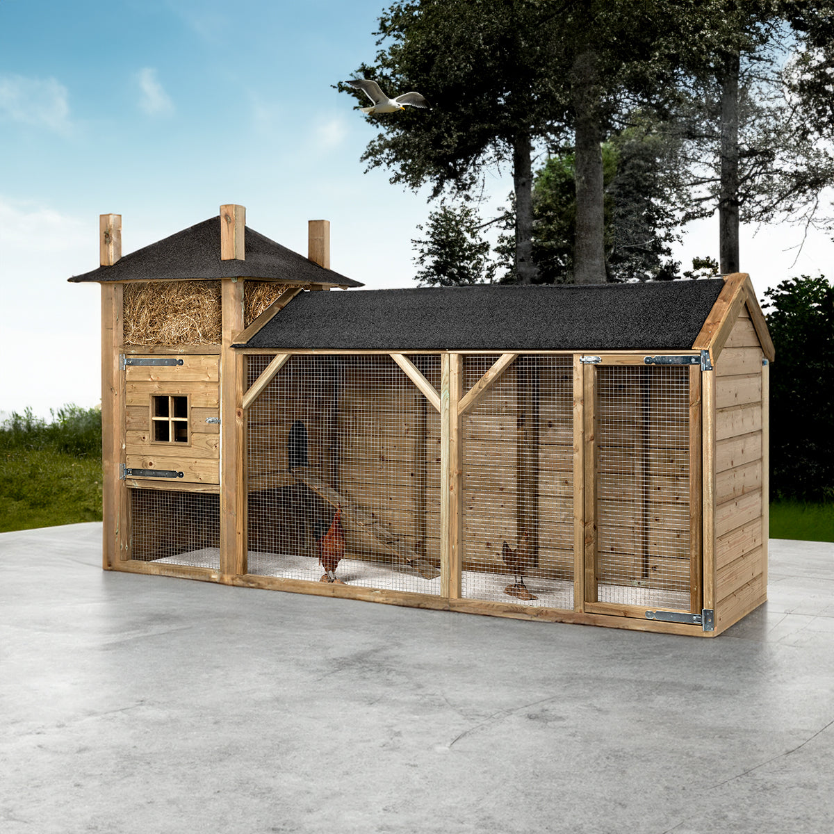Kippenhok Hooiberg Pleun – 110x110x190 cm – foto 15
