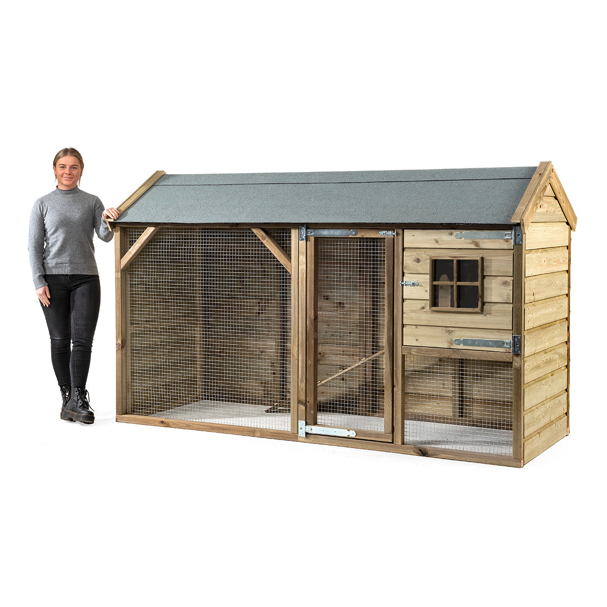 Konijnenhok Lola 95x95x148 cm hout – foto 3