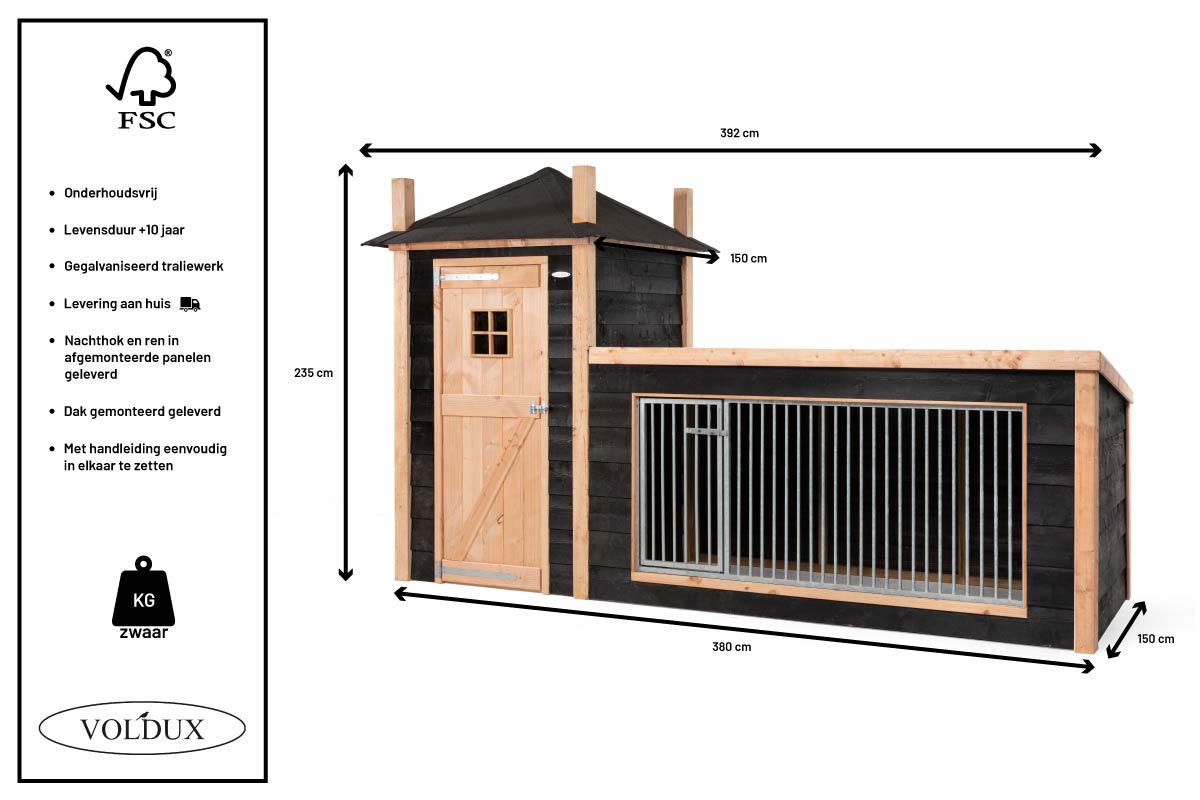 Hondenkennel Hooiberg Siem 392 cm – foto 4
