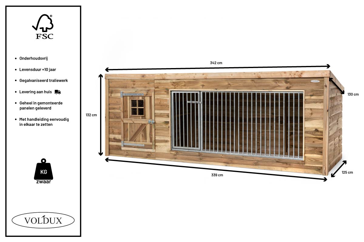 Hondenkennel Luna XL - 342 cm – foto 5