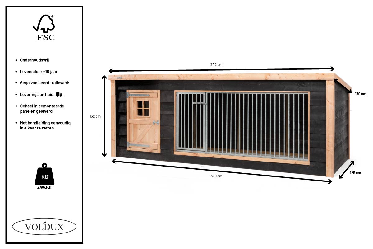 Hondenkennel Reno XL – Douglasspar – foto 4