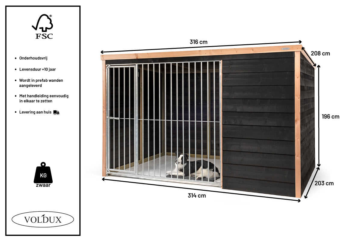 Hondenkennel Bas | Douglas met potdekseldelen – foto 8