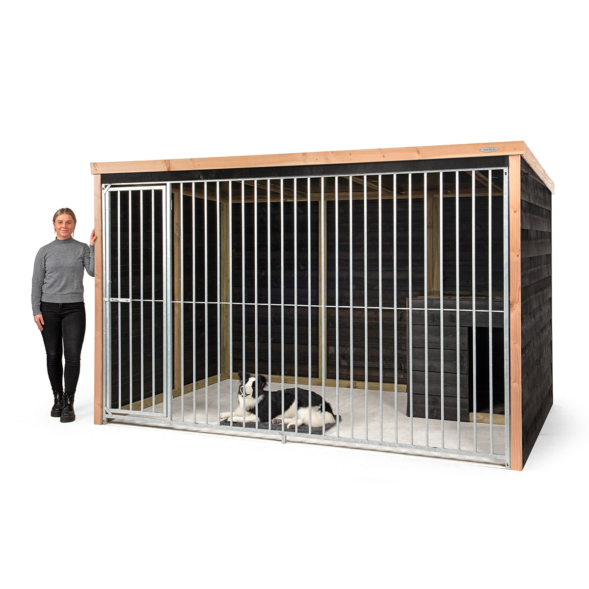 Hondenkennel Bo | Hout & Staal | 208x196x316 cm – foto 2