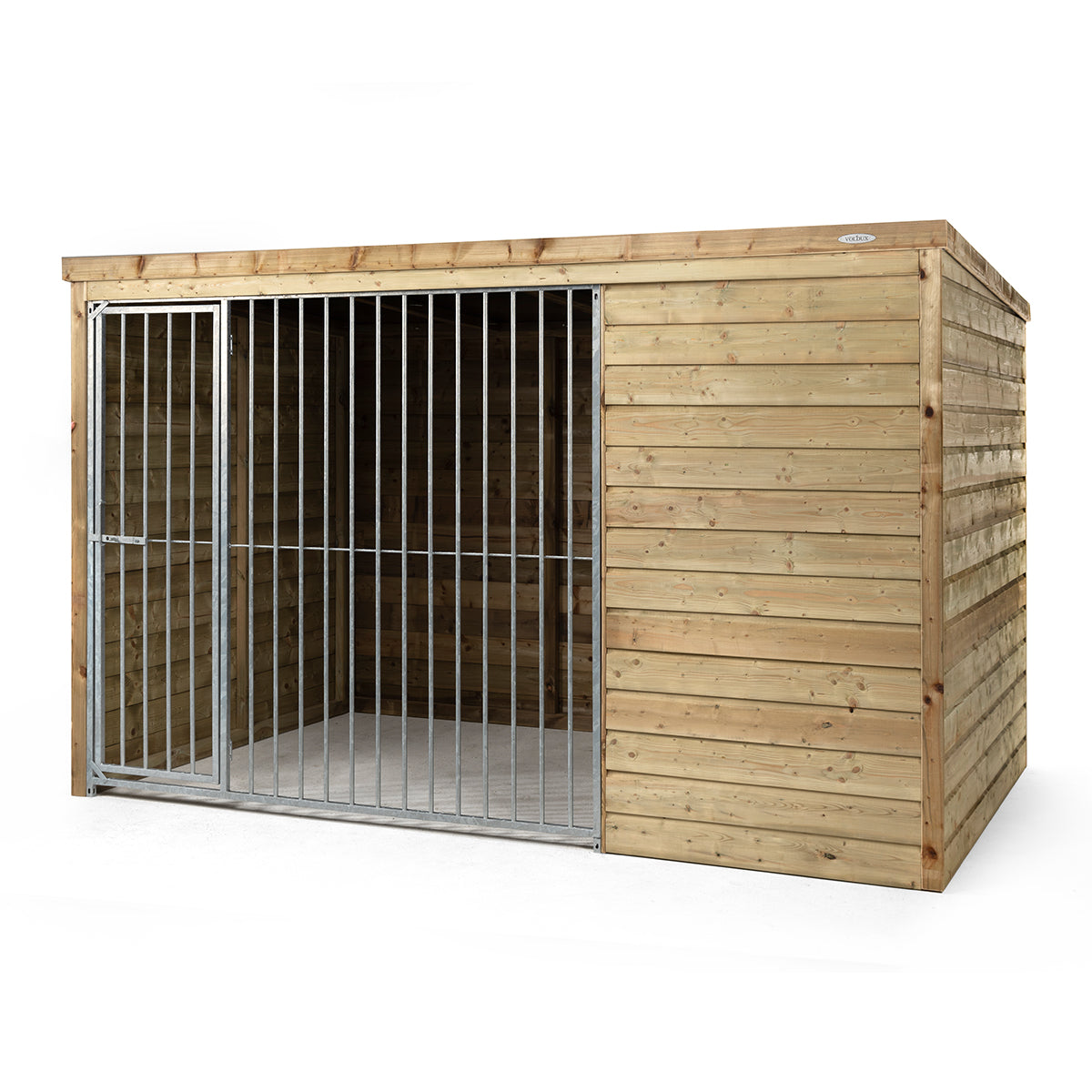 Hondenkennel Boris - hout en gegalvaniseerd staal