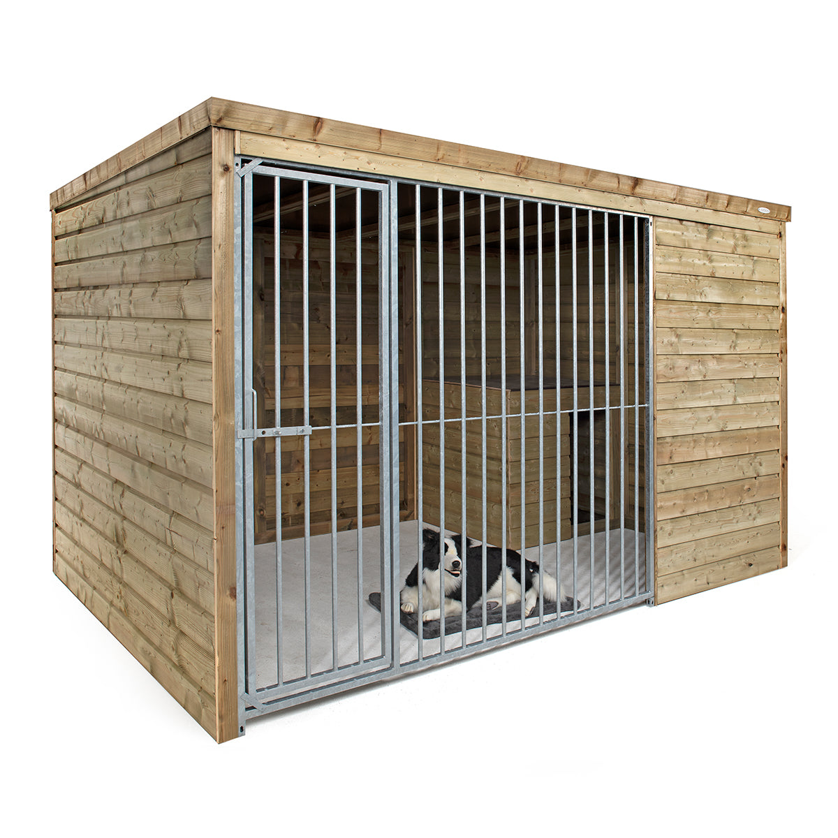 Hondenkennel Boris - hout en gegalvaniseerd staal – foto 2