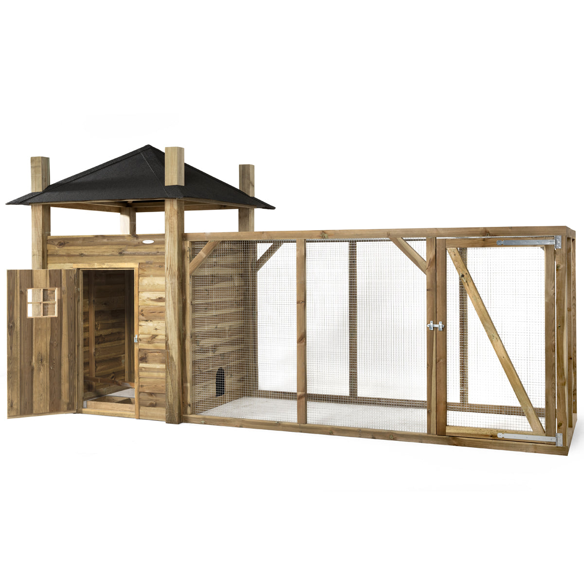 Kippenhok Hooiberg Loes XL met ren 175x175x225cm – foto 2