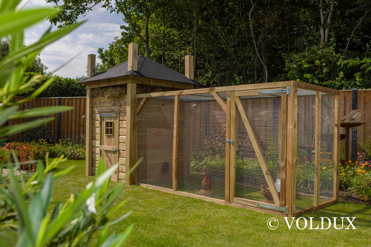 Kippenhok Hooiberg Loes XL met ren 175x175x225cm – foto 6
