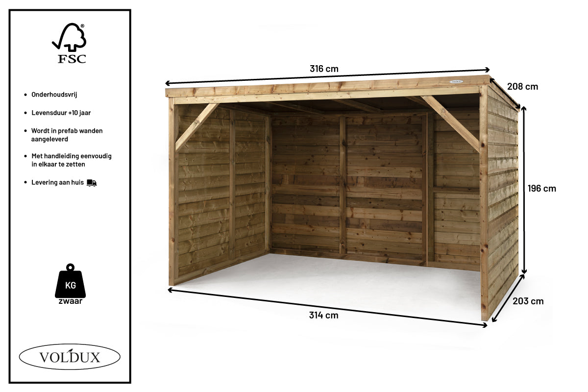 Schuilstal Lente 208x316 cm – foto 6