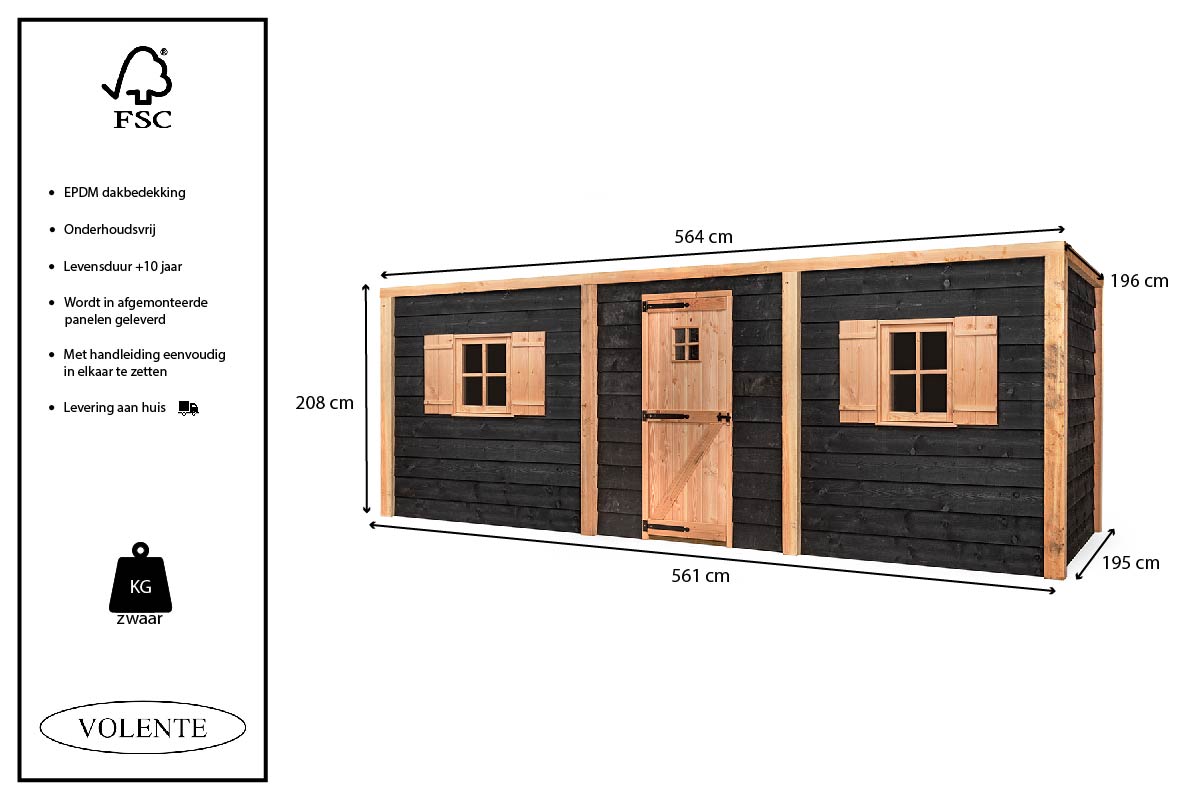 Tuinberging Douglas 564x196 cm – zwart gegrond – foto 7