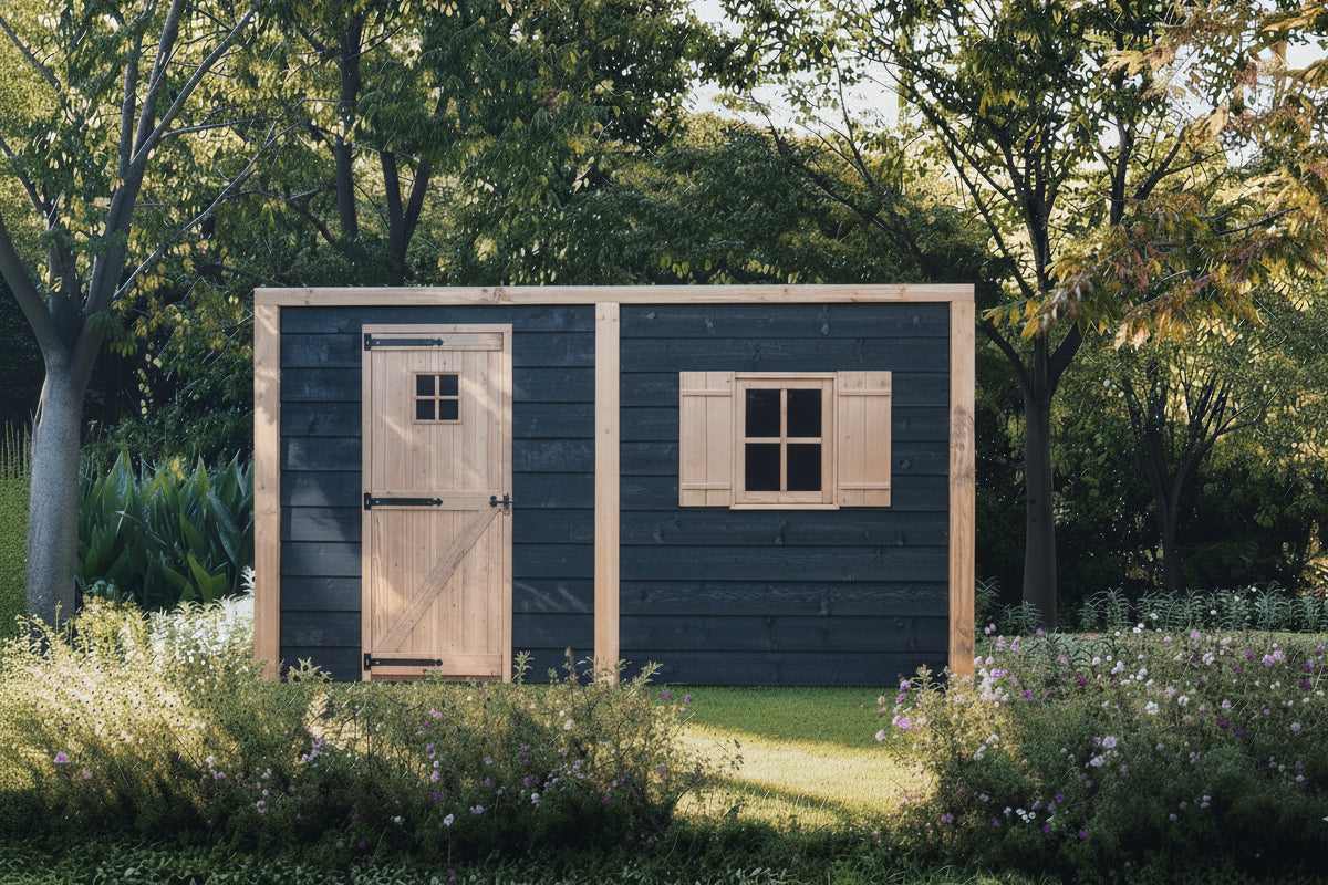 Tuinberging 381x195 cm – zwart hardhout op panelen – foto 6