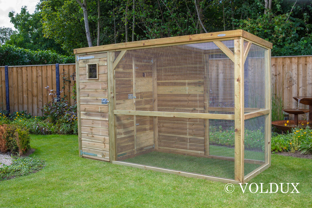 Volière Toon links 120x302cm geïmpregneerd hout – foto 12