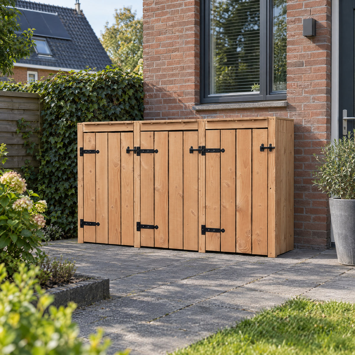 Driedubbele kliko ombouw in douglas – 3 containers
