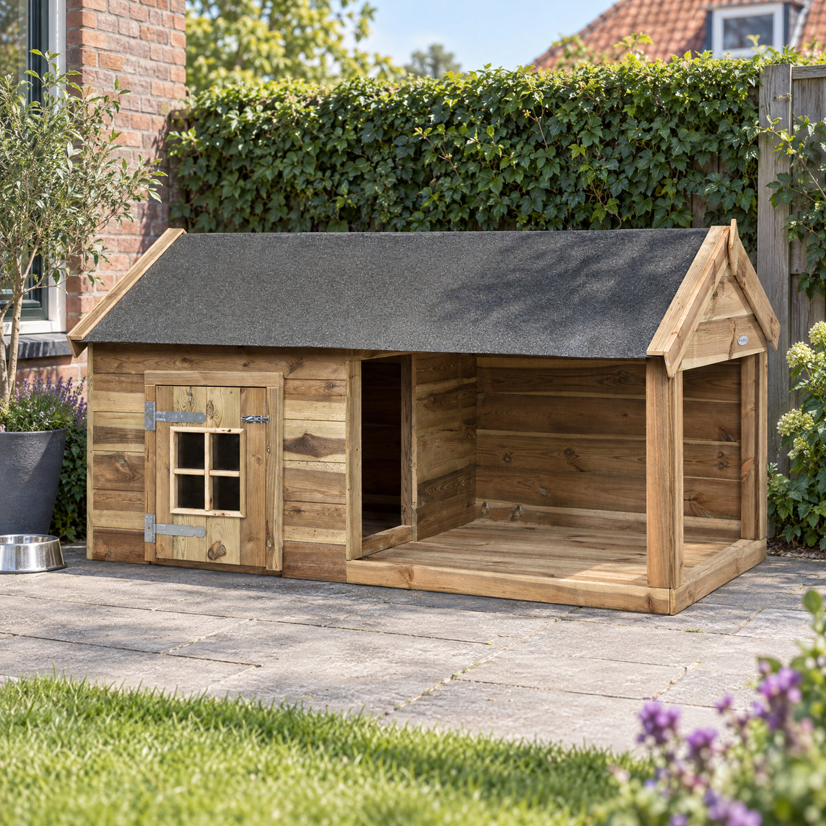 Hondenhok Naud 113x113x110 cm hout