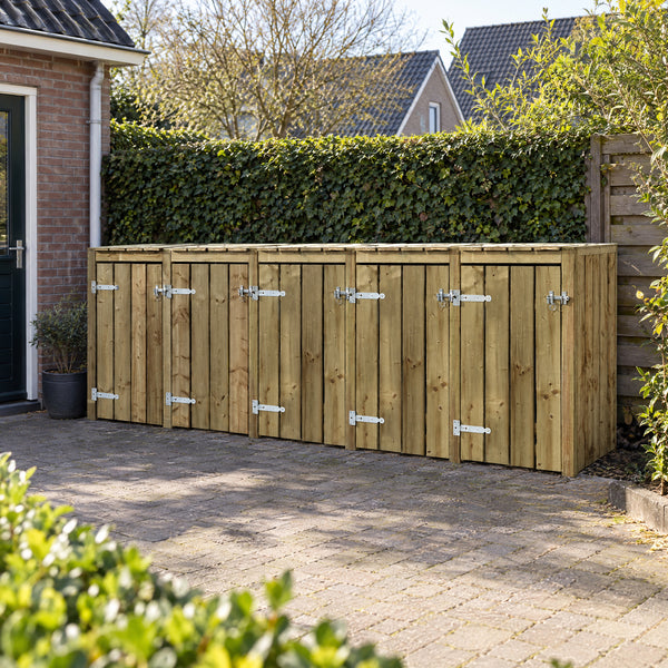 Kliko ombouw bouwpakket – 5 containers – geïmpregneerd hout