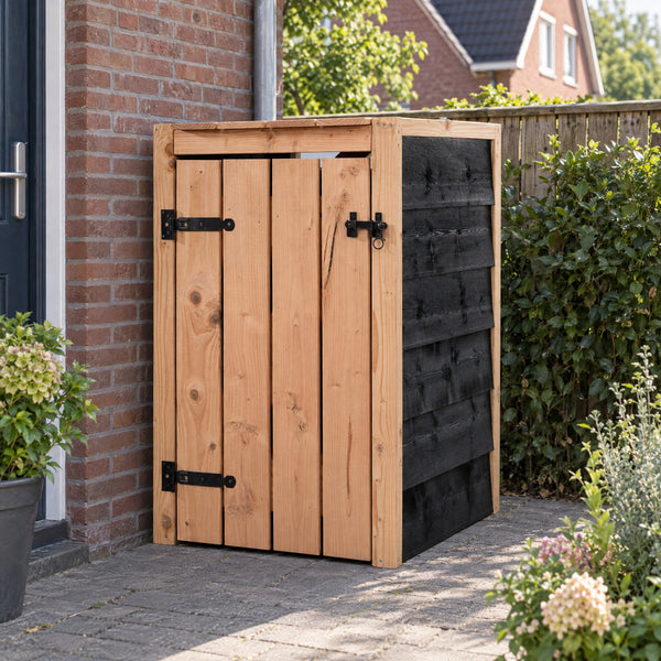 Kliko ombouw enkel 240L – douglas met zwarte zijkant