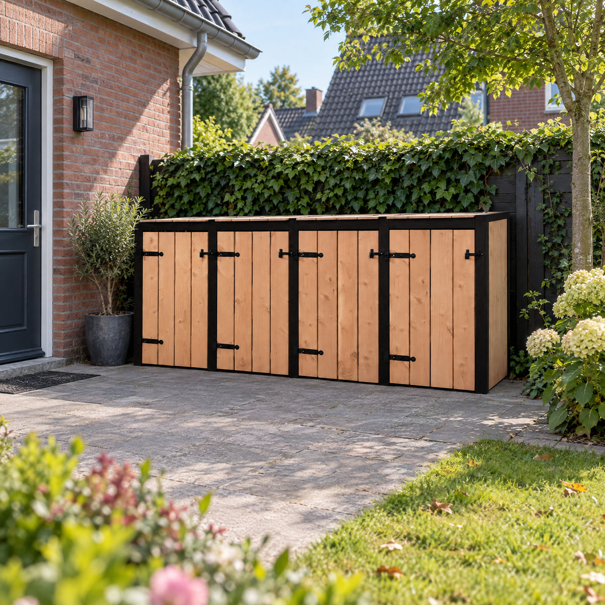Kliko ombouw vier containers – past 4x 240 liter