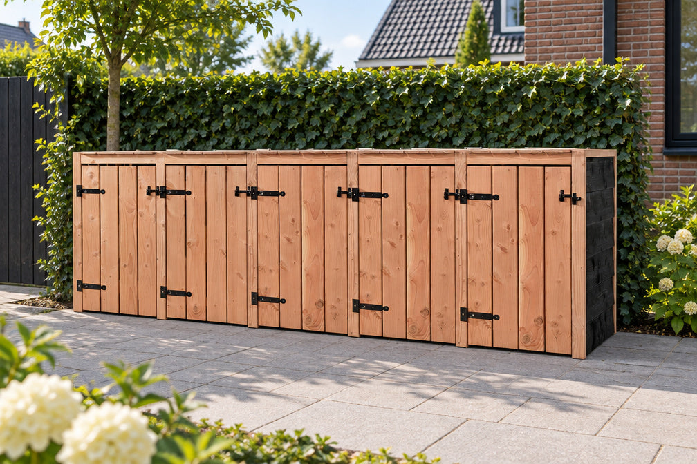 Kliko ombouw vijf containers – douglas met zwarte zijkant