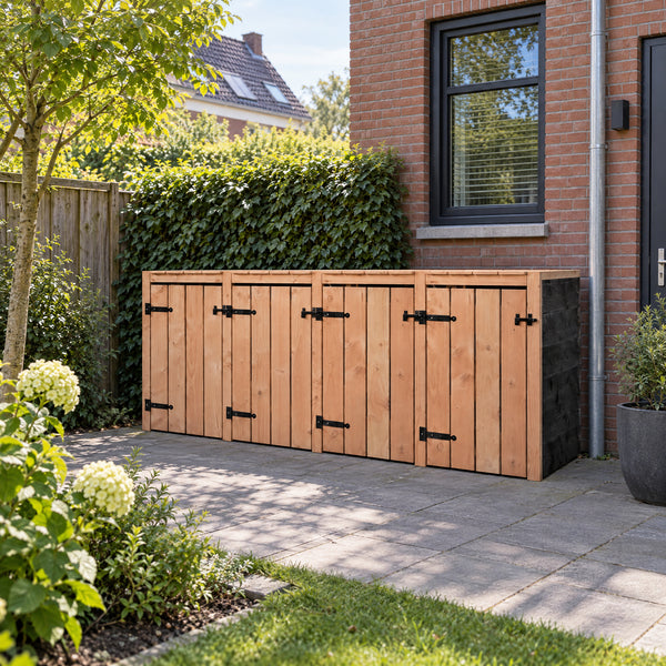 Kliko ombouw voor vier containers – zelf te monteren